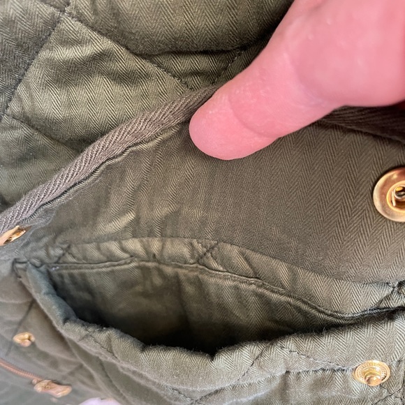 J. Crew Short Quilted Green Jacket Coat - Picture 4 of 10